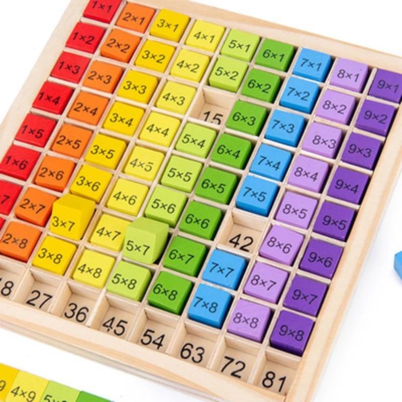 Kids Education Table - ألعاب الرياضيات الخشبية التعليمية من مونتيسوري