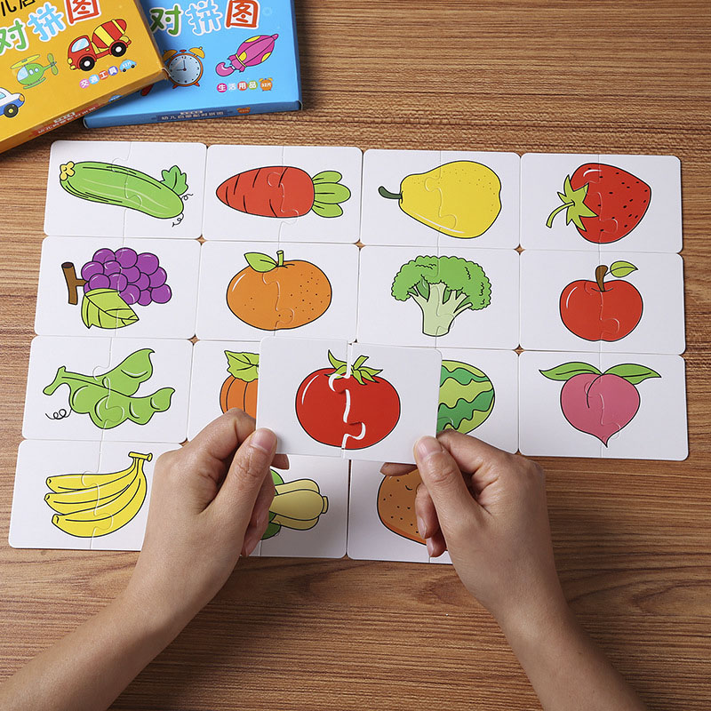 Kids Education Card - لعبة تطابق الفاكهة والحيوانات للطفل الصغير