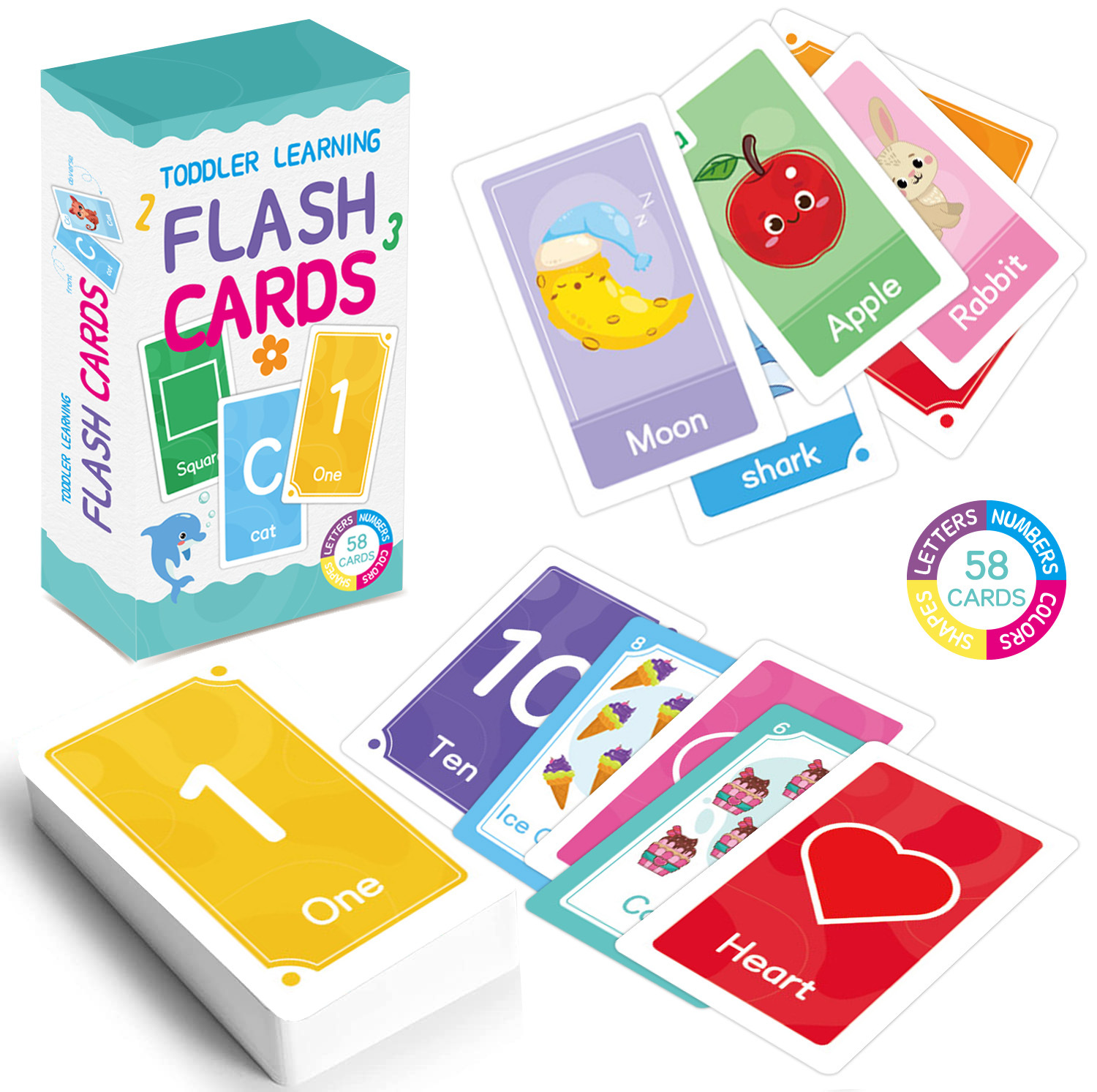 58 قطعة ABC الأبجدية البطاقات  - مراجعة Game Educational For Kids Free وسعره