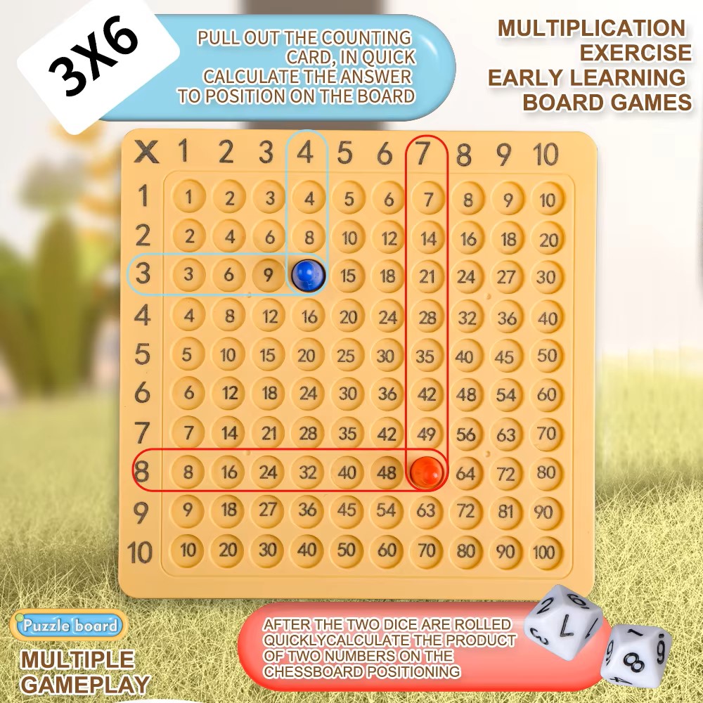 لوحة الضرب 99 قطعة، لعبة مونتي - مراجعة Kids Education Table وسعره