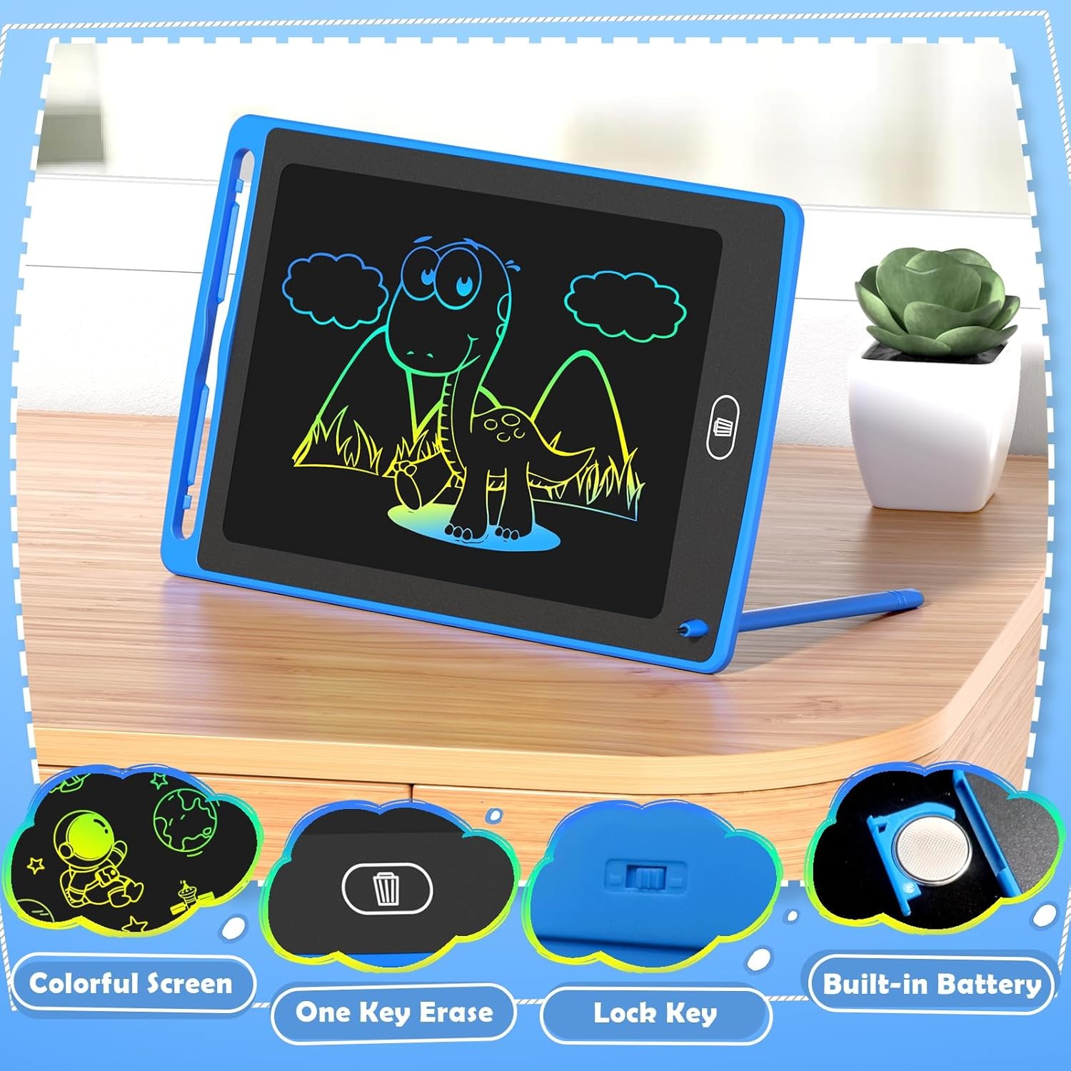 لوح كتابة LCD للأطفال، لوح رسم - مراجعة Kids Education Age وسعره